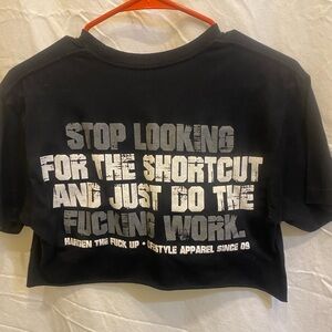 HTFU Super crop black Tee